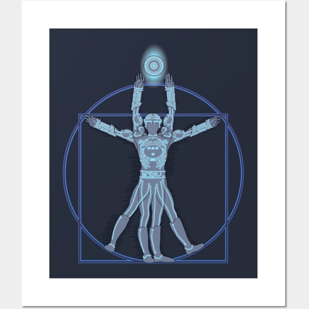 Vitruvian Tron Wall Art by jaredBdesign